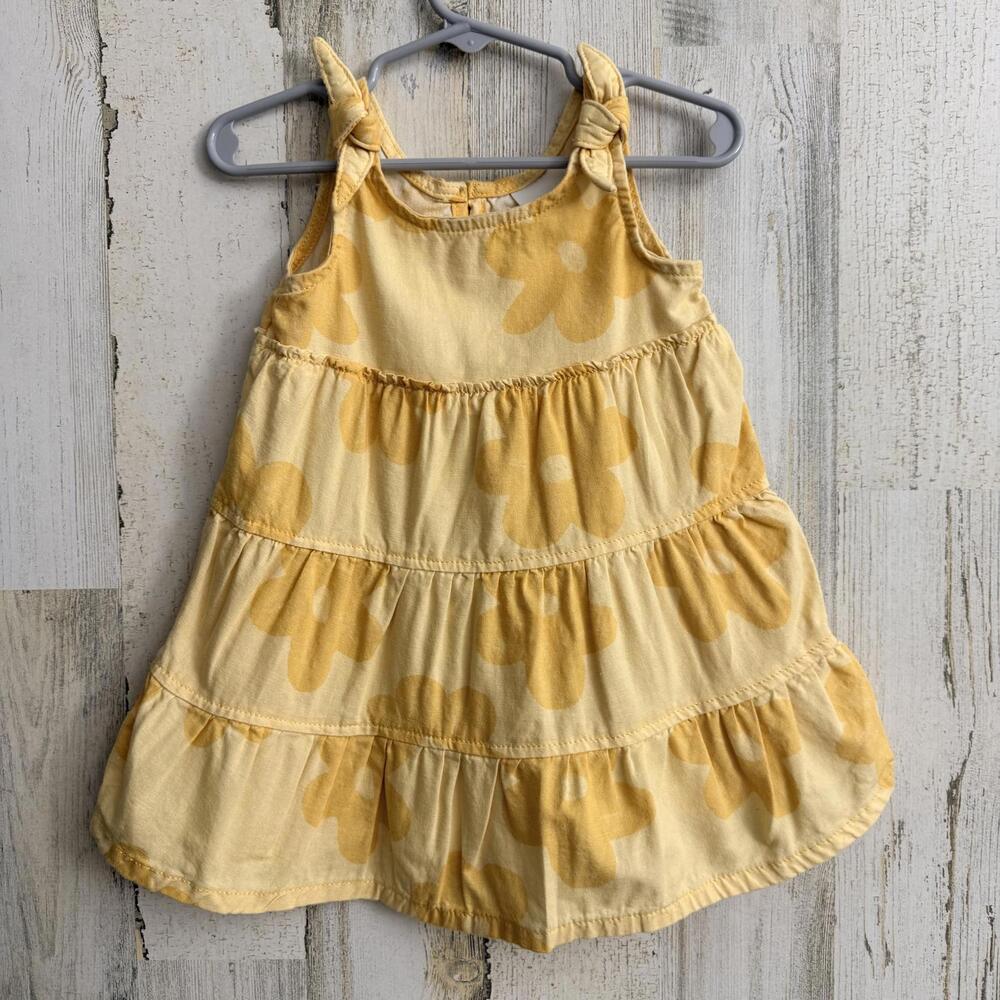 Little Co. by Lauren Conrad Size 12 Months Yellow Floral Tiered Dress